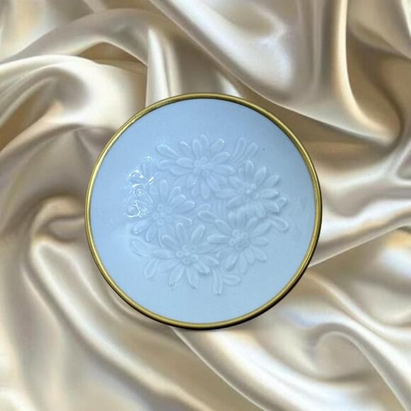 Miniature Swiss made White and gold floral dish - 3 inch |  Suisse Langenthal - Picture 2 of 6